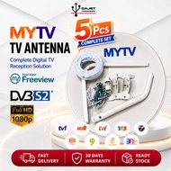 [5 Pcs Full Set] MYTV Original ODU Satellite Antenna Outdoor 67cm Dish LNB 10M Cable for MYTV Astro 