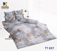 TOTO (TT697) ลายโมเดิล Trendy ชุดผ้าปูที่นอน ชุดเครื่องนอน ผ้าห่มนวม  ยี่ห้อโตโตแท้100%