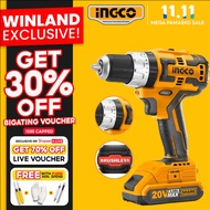 ♞,♘INGCO by Winland Lithium-Ion Cordless Brushless Motor Impact Drill 20V CIDLI20608 | CDLI20508 IN