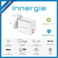 Innergie C3 Duo 30W USB-C Power Adapter Dual USB-C (Type-C) Charger All For All Power Adapter
