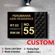 INDecor House - House Number Plate Wall Decoration - House Number Block Decoration - Minimalist Hous