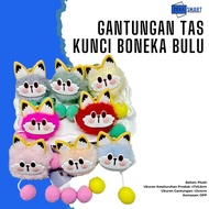 GANTUNGAN Cute Fur Cat Doll Keychain Bag Cat Keychain Accessories Furry Keychain Decoration