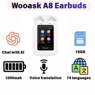 Wooask A8 4-in-1 TWS Translator Earbuds (Chat AI, Music, Calling, Translation)