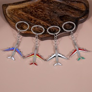 Metal Creative Boeing Civil Aviation Aircraft Keychain Aviation Model Small Pendant Keyring for Avia