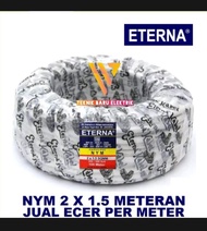 eterna kabel nym 2x1.5 3x1.5 2x2.5 3x2.5 kawat tembaga per meter - 2 x 1.5