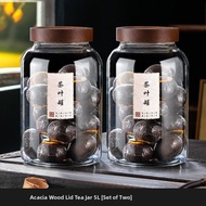 CRISTALGLASS | High-end Moisture-proof Large Glass Tea Canister 0.5 Pound