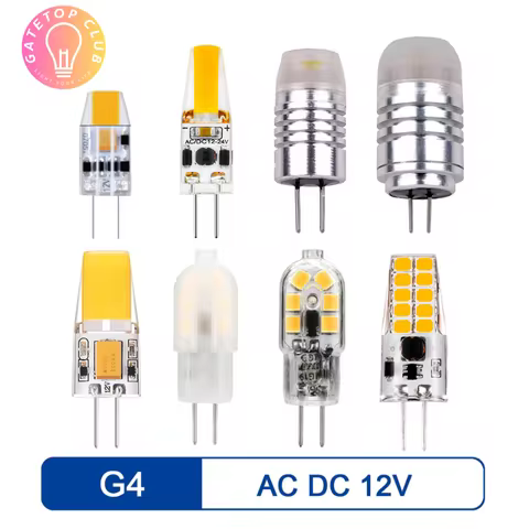 LED G4 Lamp AC/DC 12V Low Power 1.2W 1.4W 2W 3W High Light Efficiency Strobe Free for Crystal Chande