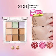 Xixi 9 Color Concealer Palette Full Coverage for Dark Circles Acne Marks Spots Smooth Cream Blendabl