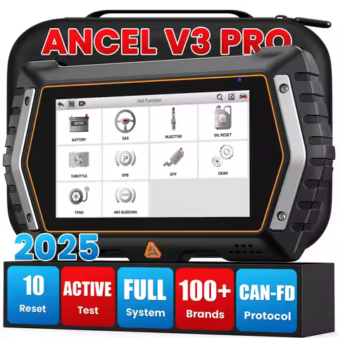 ANCEL V3 PRO OBD2 Scanner Bidirectional Scanner Full System with 10 Reset Service Auto Diagnose ABS 