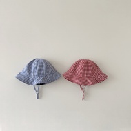 Checkered bucket hat for babies (48-50cm)