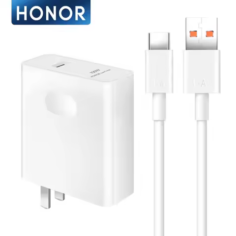 Honor 200 100 Pro 90 GT 100W Charger EU/US/UK SuperCharge Fast Charging Adapter 6A Type C Cable For 