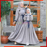 KALISSA Gamis Kondangan Modern Kekinian Ibu Dan Anak Perempuan Model Terbaru Baju Muslimah Wanita Keren Motif Cantik Mewah Outfit Remaja Muslim Lebaran 2023 Simple Elegan Bahan Premium Halus