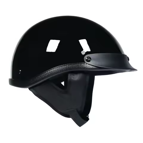 High quality ABS Retro helmets unisex motorbike DOT Approved Half Helmet Rider helmet Casco Matte bl