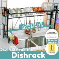 Kitchen Dish Rack Dishware Drying Dishrack Storage dish drainer drying rack Stainless Steel Over The Sink Design