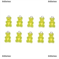 ArtGlorious 10PcsSet Gummy Bear Candy Charms Necklace Pendants DIY Earrings Jewelry Gifts