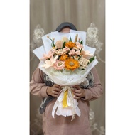 Kawat bulu flower bouquet, Chenille Flower Bouquet ,bunga graduation,bunga hadiah, hari ibu, fuzzy w