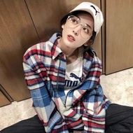 เสื้อเชิ้ตลายสก็อตผ้าขนสัตว์หลวมๆ สำหรับผู้ชาย Dora We11done เสื้อแจ็คเก็ตแบบมีซิปครึ่งตัว ทรงหลวม แ