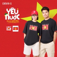 Unisex t-shirt for adults, Vietnamese men and women CANIFA S national love t-shirt September 2 5TS25