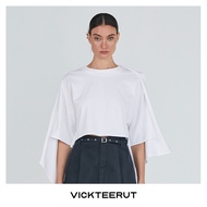 VICKTEERUT (ราคาปกติ 4650-.) Short Sleeve Crop Top เสื้อครอป แขนสั้น คอกลม