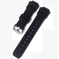 16mm PU Watch Band DW9052 For Casio g-shock DW-9052/9051/9050/004C DW9000 WaterpoofRubber Black Sili