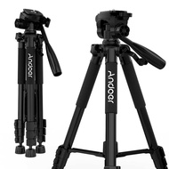 Andoer TTT-663N 57.5inch Travel Lightweight Camera Tripod for Photography Video Camcorder with Carry