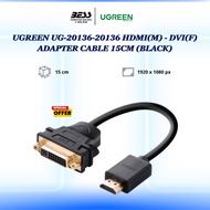 UGREEN UG-20136-20136 HDMI(M) - DVI(F) ADAPTER CABLE 15CM (BLACK)