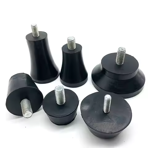 1-10Pcs M6 M8 M10 Black Rubber Adjustable Feet Pad Screw Chairs Furniture Leg Table Leveling Feet Pa
