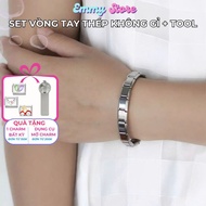 Smooth Italian Charm Bracelet Set + Opening Tool, Italian Bracelet 18 Charms Emmy Store