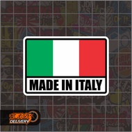 Made In Italy Sticker Size 6.5 x 4.5 Cm