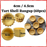 48pcs/60pcs Tart Shell Mini 4cm/4.5cm Shell Tart Rangup Hokkaido ready made Kulit Tart ready made