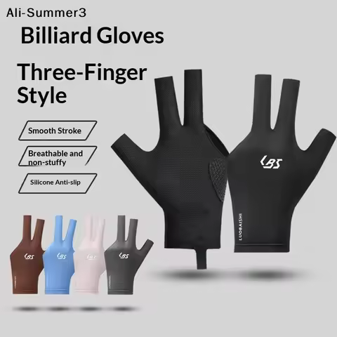 【AZ6】1PC Left Right Hand Billiard Gloves Open Three Finger Non-Slip Wear Resistant Snooker Pool Glov