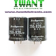 ready 820UF250V 820UF 250V ELCO 820UF250V ELCO 820UF 250V 105' RUBYCON