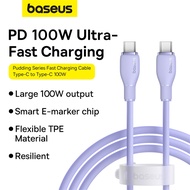Baseus PD 100W USB C to Type C Fast Charging Data Cable For Samsung Xiaomi Huawei Macbook Soft TPE