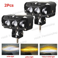 Lampu Sorot Laser Q9 3 Mata 2 Warna Lampu Tembak Led Foglamp CR7 SQL Waterproof Lampu Tembak 3 Mata 