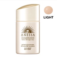 ANESSA Perfect UV Sunscreen BB Foundation SPF50+PA++++ 1 (Light) 25ml. แอนเนสซ่า ครีมกันแดด บีบี สีไ