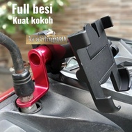 Holder hp plus breket motor honda vario 150, pcx 160, pcx 150, Adv 150, vario 125, Beat, Scoopy, Genio, holder hp new Nmax , aerox, lexy holder hp stang motor holder hp spion motor