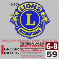 MB PATCH EMBROIDERED LOGO G-B59 LIONS INTERNATIONAL ACCESSORIES/EMBROIDERY