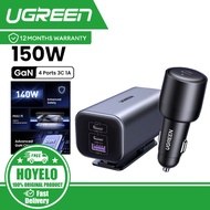 Ugreen GaN 150W Max Fast Charger 4 Ports 140W Fast Charging PD3.1 Car Charger
