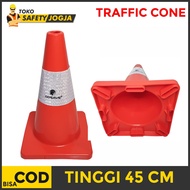 Traffic Cone 45 Cm  Kerucut Lalu lintas jalan raya  rubber tanda pembatas jalan raya GOSAVE
