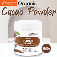 Organic Cacao Powder (180g) | Superfood | Polyphenol | No Sugar (1 Bottle)