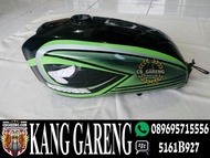 Tangki CB Racing / CB Glatik / CB 100 Hitam Hijau