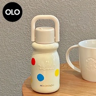 Holoholo Thermos Cup Milk Cup 316 Stainless Steel Portable Cup 430ML Cute Water Bottle Thermos Bottl