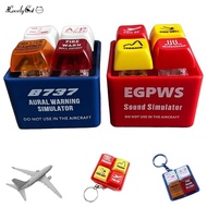 Flight Crew Keychain Aviation Keychain Realistic Aircraft Keychain with Egpws Warning Sound Flashlig