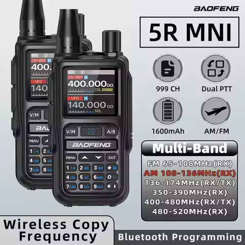 Baofeng UV 5R Mini Walkie Talkie One-click frequency matching Bluetooth Programming Frequency Dual P