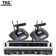 TKG TURE DIVERSITY 640-690MHz UR-3000M uhf dual channel meeting room wireless conference microphone system