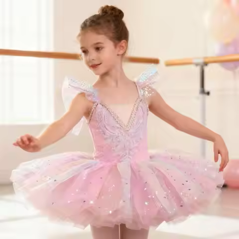 Enfant Ballet Dress Fashion Sequin Modern Puffy Ballets Party Dance Costume Enfants Princess Stage S