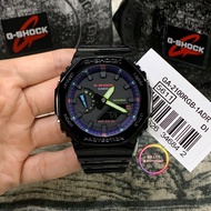 100% ORIGINAL CASIO G-SHOCK GA-2100RGB-1ADR BLACK GLOSSY Virtual Rainbow lineup