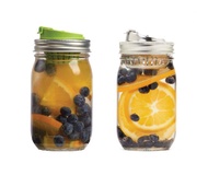 Jarware x Ball 窄口果汁隨行杯蓋 玻璃梅森罐組