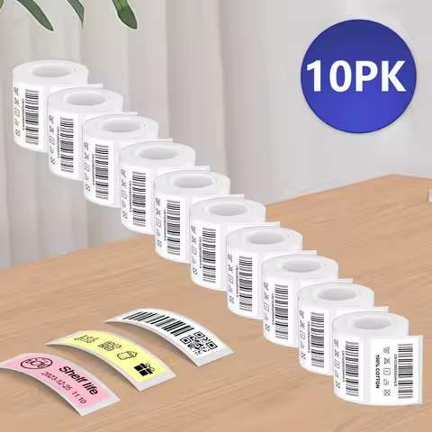3/5/10PK X2 Label Paper Self-adhesive 20-50mm Thermal Label Printer Sticker for Marklife P50 Phomemo