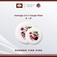 Vantage Fine Porcelain 8" Coupe Plate + 6" Coupe Plate